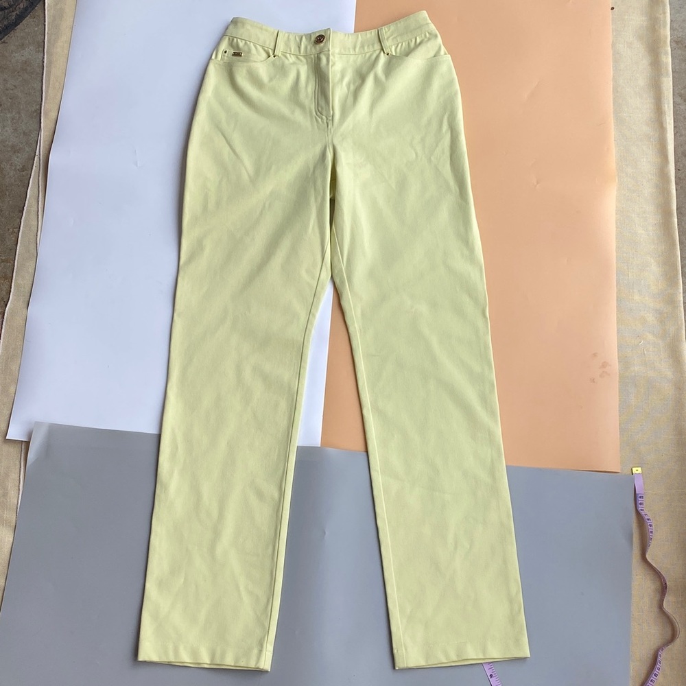 Light Lemon Yellow Straight Leg Pants